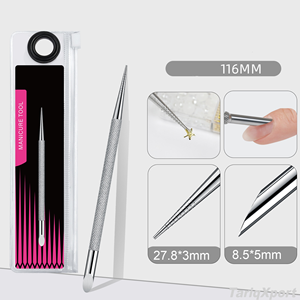 Professional High Quality Russian Style Nail <b>Cuticle</b> Pusher Double-head Horseshoe Stainless Steel Manicure <b>Tools</b> Set Non-slip - Product Image 6