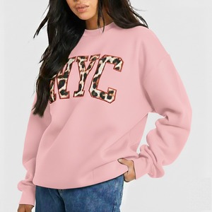 Sweat-shirt molletonné décontracté surdimensionné à col roulé pour femme, épaules tombantes, 100 % coton respirant, personnalisable avec logo (OEM/ODM) - Product Image 2