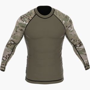 Custom <b>Compression</b> <b>Shirt</b> <b>Mens</b> Rash Guard Long Sleeve Gradient Print Quick Dry Gym Fitness Running Base Layer Tight Sportswear - Product Image 6