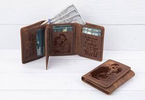 Luxury Genuine Leather Trifold <b>Wallet</b> Men Custom Logo RFID Blocking High Quality Cowhide Card <b>Holder</b> Factory NTW-0036C - Product Image 2