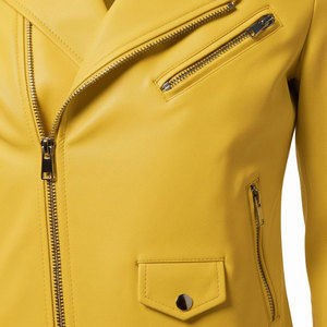 Casual Women Leather <b>Jacket</b> Street Wear Slim Fit OEM Wholesale Zipper Closure Winter <b>Biker</b> Leather <b>Jacket</b> For Women Outdoor - Product Image 4