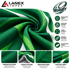 Professional Rugby Union Uniform Sets for <b>Men</b> Customized Sublimation Printing Breathable Athletic Jerseys and <b>Shorts</b> for Team - Product Image 5