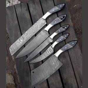 Ensemble de couteaux de cuisine en acier Damas de qualité supérieure Pak Enterprises, couteaux de chef professionnels faits à la main, couteau à découper, manche en bois de noyer, 8 pouces - Product Image 5