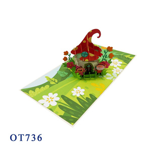 Tarjeta Pop-Up de Gnomos Hechos a Mano con Diseño Personalizado, Superventas, Artesanía de Papel Vietnamita, Regalos de Navidad con Temática Animal - Product Image 3
