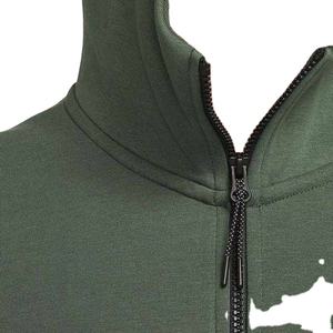 2025 Logo personnalisé hommes ensemble de vêtements de sport fermeture éclair complète coton matériel survêtement à capuche survêtement coupe-vent survêtements deux pièces Jogging - Product Image 3