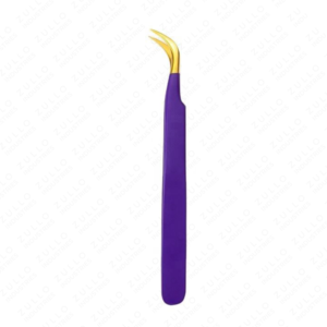 Juego de Pinzas para Pestañas en Forma de S, Color Morado Premium, Acero Inoxidable, OEM, Precisión, Aislamiento, Volumen, Pinzas de Lujo, Marca Privada - Product Image 6