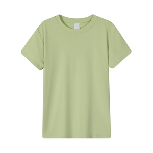 T-shirt pour femme de haute qualité, personnalisable, col rond, manches courtes, extensible, en coton et élasthanne, respirant - Product Image 3