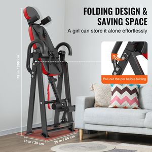 Mesa de Inversión de Alta Resistencia con Capacidad de 300 Libras, Máquina de Estiramiento de Espalda para Descompresión, Sistemas de Gimnasio en Casa para Entrenamiento de Fuerza - Product Image 4