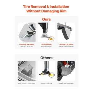 Démonte-pneus électrique robuste de 18 pouces avec moteur de 1,5 CV, équilibreur de pneus précis à haute visibilité, facile à utiliser - Product Image 3