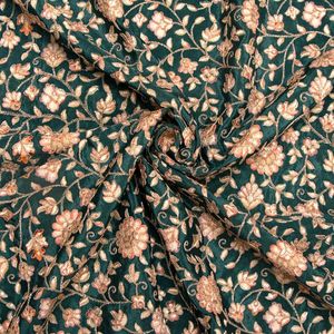 Premium position print with embroidery fabric is a modern textile designed for stylish fashion and <b>garment</b> collections This fabr - Product Image 5
