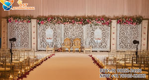 Stylish Black&White Jharokha-Style Wedding <b>Frames</b> Intricate Lattice Work Wood <b>Backdrop</b> Panels Detachable Durable Luxury Moroccan - Product Image 4