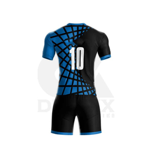 Men's Sublimated Soccer Jersey Set Short Sleeve Moisture Wicking Polyester Gradient Color Crew Neck Athletic Fit Summer Apparel - Product Image 4