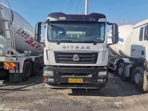 Camion malaxeur SITRAK 16 mètres cubes 8X4 d'occasion 2021, camion malaxeur à béton SHACMAN 16m3 avec pompe, moteur, boîte de vitesses d'origine - Product Image 2