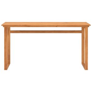 Escritorio Rectangular Mediano de Madera de Teca Natural Sólida con Estilo Elegante - Product Image 2