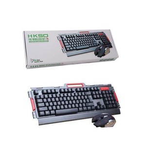 Ensemble clavier et souris sans fil Hk50, conception ergonomique 2,4 GHz pour le bureau et les jeux - Product Image 1