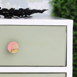 Bulk Decorative Wood Door Knobs Pink Drawer Knobs and Pulls Round <b>Cupboard</b> Cabinet Dresser Knobs for Kids Room - Product Image 3