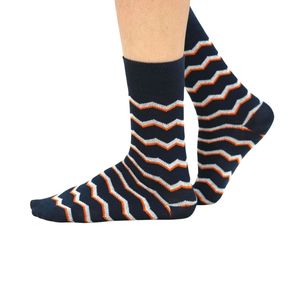 <b>Men's</b> Ankle <b>Socks</b> Striped Blue White Cotton Breathable Summer Daily Wear - Product Image 5