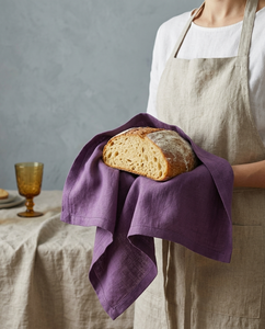 Purple 100% Cotton Disposable Kitchen <b>Towel</b> <b>Waffle</b> Quick Dry Absorbent Eco-Friendly Dish Cloth Embroidered Corner for Home - Product Image 3
