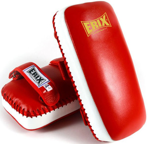 Mejores protectores de patadas de Muay Thai de cuero PU curvados para entrenamiento de boxeo, MMA y Kickboxing con logotipo personalizado OEM - Product Image 1