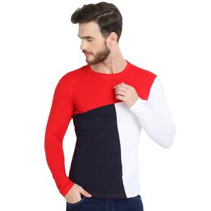 T-shirt à manches courtes pour homme multicolore, col rond, en coton, avec design personnalisé, marque - Product Image 1