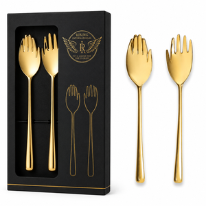 Cuchara Dorada con Diseño Floral, Cuchara de Acero Inoxidable Premium para Café y Té, Caja de Regalo de Lujo, Cubertería Elegante - Product Image 2