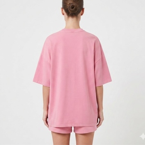 Camisetas de Verano 2026 de Alta Calidad para Gimnasio, Holgadas, Casuales, 100% Algodón, Cuello Redondo, Hombros Caídos, Venta al Por Mayor para Mujer - Product Image 2