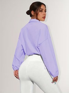 Ensembles de vêtements de sport pour femmes |   Ensemble de survêtement deux pièces : veste zippée à col montant coupe décontractée et pantalon de yoga compressif - Product Image 2