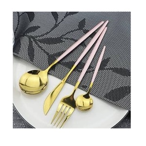 Juego de Cubiertos de Madera Natural Único con Mango de Resina, Vajilla Elegante para Mesa de Comedor en Casa u Hotel, Utensilios de Cocina - Product Image 3