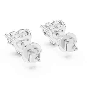 Boucles d'oreilles clous de luxe en or jaune 14K avec diamants taille cœur sertis clos, 1,50 carat, minimalistes, en diamants de laboratoire, avec fermoirs papillon - Product Image 5