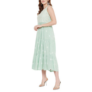 Women Printed Frock Print Ladies Casual Wear <b>Dress</b> Soft Smooth Fabric Elegant Long Length Frock For Daily Fashion - Product Image 3
