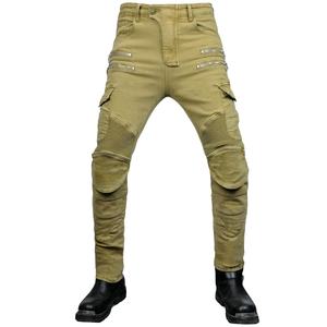 Pantalones vaqueros de motorista para hombre con armadura integrada y pantalones vaqueros acanalados de motorista cónicos para hombre para mayor durabilidad y comodidad - Product Image 1