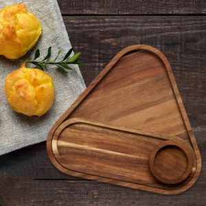 Plateau de service en bois fait main, élégant et imprimé, pour la cuisine, le thé, le café, le petit-déjeuner, les collations, durable et raffiné - Product Image 1