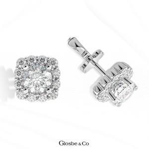 Pendientes de Diamantes de Moissanita Plateados con Diseño Personalizado OEM ODM, 6 mm, Oro Amarillo, Oro Blanco, Oro Rosa, Glosbe - Product Image 2