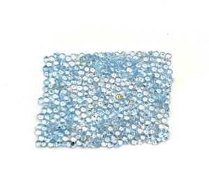 พลอยโทแพซสีฟ้าธรรมชาติทรงกลม จำนวน 100 เม็ด ขนาด 2.25 มม. พร้อมใบรับรอง IGI สำหรับทำเครื่องประดับ - Product Image 3