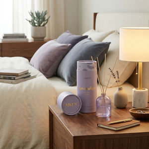 Aikun Premium Lavender 100ml Matte <b>Bottle</b> IP16 Formula Beautiful Packaging Reed <b>Diffuser</b> Gift Set For Bedroom Fragrance - Product Image 1