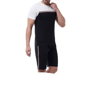 Wholesale 2026 Men's Trendy Sports Casual Hip-hop Loose Breathable Summer Round Neck Short Sleeved Shorts <b>Set</b> - Product Image 2