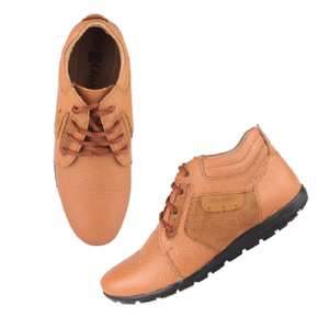 Chaussures décontractées contemporaines pour hommes Tan, confortables pour la marche, idéales pour les voyages, le bureau et les loisirs - Product Image 2