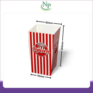 Boîtes à popcorn en papier de 20 oz, style seau, écologiques et jetables, de la meilleure qualité et les plus vendues, provenant d'un grossiste indien authentique. - Product Image 2