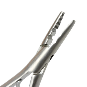 Pinzas para Extensiones de Cabello con Punta Plana, Herramientas para el Cabello, Pinzas de Acero Inoxidable con Dientes y 2 Orificios, Acabado Espejo - Product Image 4