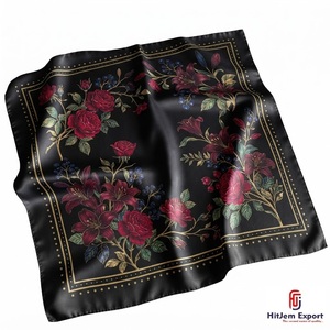 Écharpe carrée pour femme imprimée sur mesure, tissu léger et doux, foulard de mode, fabricant de textiles OEM ODM Bohol - Product Image 3