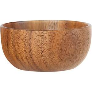 Nuevo Estilo, Tazón Redondo de Madera de Acacia Genuina, Tazones para Cena, Tazón de Madera con Estilo Antiguo, Tazones Ecológicos de Madera para Servir Ensaladas - Product Image 1