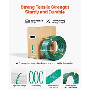 Kit Sigillatore Manuale per Imballaggi Pesanti con Nastro PET da 450 m, 450 Sigilli Metallici, 150 Protezioni Angolari e Guanti in Materiale PP - Product Image 5