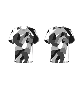 Camiseta de Manga Corta con Estampado Geométrico para Hombre, Cuello Redondo, Corte Regular, Secado Rápido, Poliéster, Informal - Product Image 1