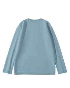 Men's Long Sleeve O Neck Solid Color Quick Dry Breathable Jersey T-Shirt Regular Fit Casual Wear Polyester/Cotton Knitted 180g - Product Image 3