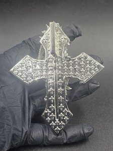 Colgante de Cruz de Jesús de Lujo Certificado con Moissanita VVS Totalmente Engastada, Joyería Religiosa de Plata 925, Colgante de Fe Cristiana - Product Image 6