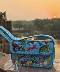 Bolso de Hombro Tipo Clutch de Lujo con Cuentas, Estilo Bohemio, Moderno, para la Noche, Bordado con Cuentas, Hecho a Mano, Profesional, Portátil, Personalizado, Resistente y Seguro - Product Image 4