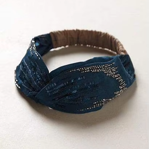 Serre-tête brodé blanc pour femme, bandeau de luxe avec perles, accessoire de coiffure nuptial - Product Image 1