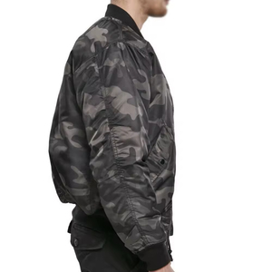 Veste bomber de basket-ball pour homme de haute qualité avec col montant en toile, style décontracté d'hiver - Product Image 2