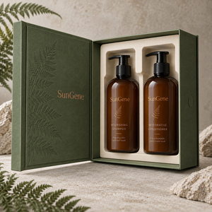 กล่องของขวัญแม่เหล็ก SunGene Moss Botanical สำหรับชุดขวดแชมพูและครีมนวดผม - Product Image 4