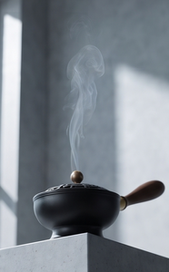 Quemador de Incienso de Hierro Hecho a Mano con Asa Metálica y Tapa Tallada, Recolector de Ceniza en Forma de Cono, Decoración para el Hogar y Aromatización - Product Image 2